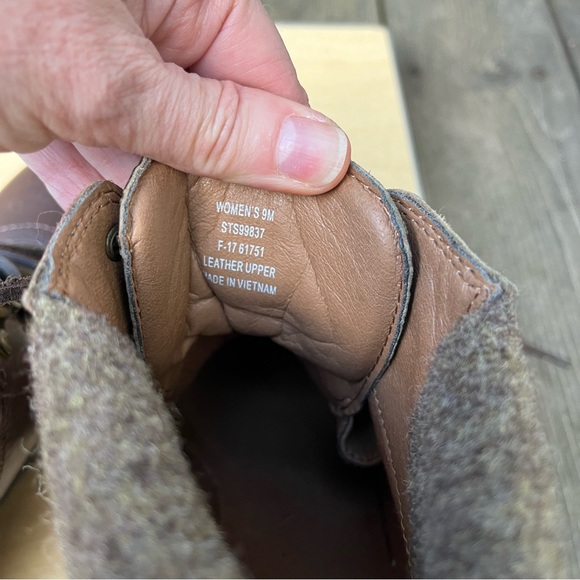 Sperry Top-Sider Wm’s Celeste Bliss Brown Leather Wedge Lace Up Ankle Boots Sz 9 - Picture 4 of 14